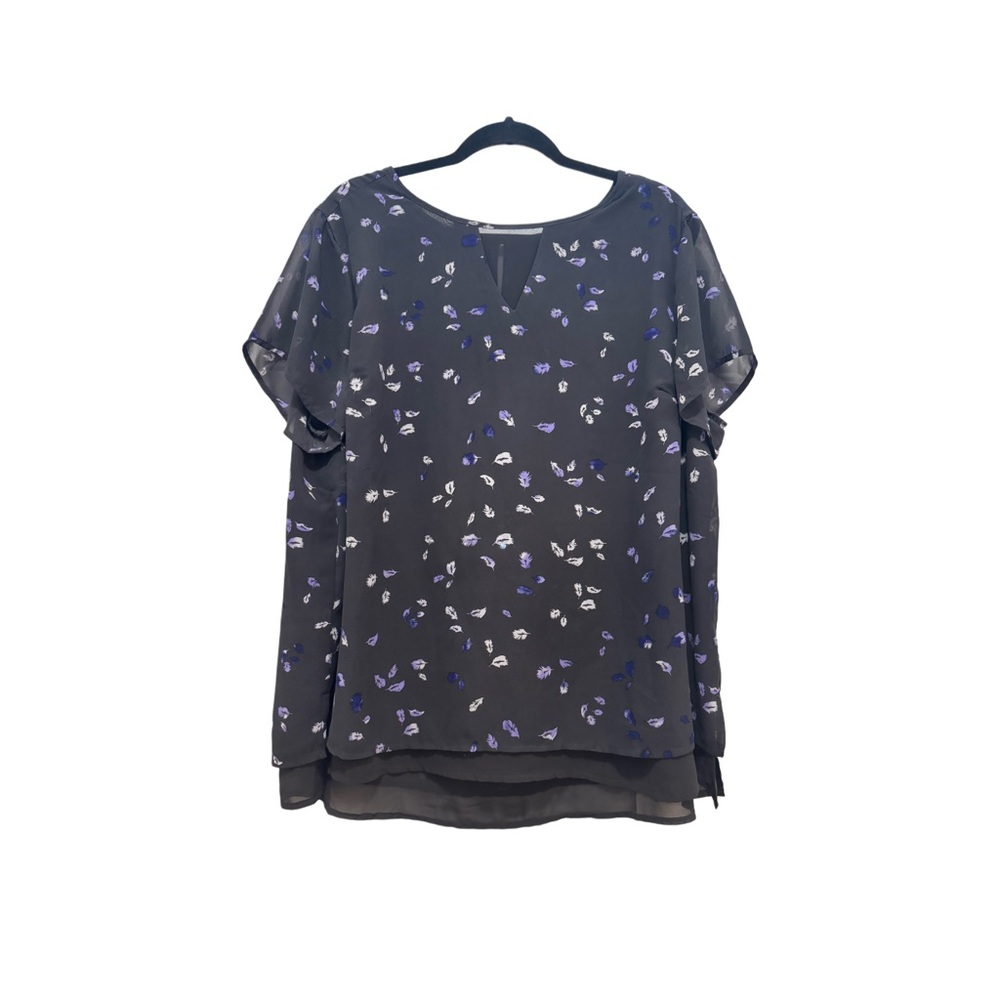 Torrid Black with Feathers Women's Blouse